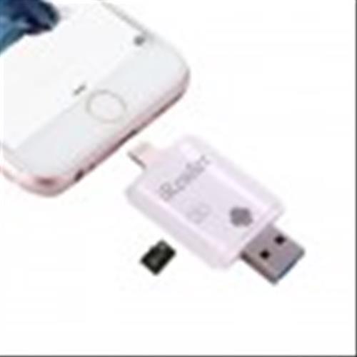 LETTORE DI MEMORY CARD UNIVERSALE IOS-ANDROID.PC USB 3.0 OTG PER iPhone  6S/6S/5S/5C/IPad Air 2, iPad Mini 2, iPad Mini 3, iPad Mini 4, iPad