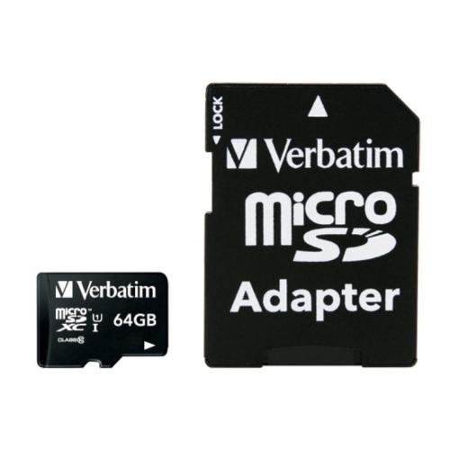 VERBATIM MICRO SDHC 64GB CLASS 10 CON ADATTATORE