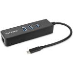 ADATTATORE USB TIPO C MASCHIO - CONNETTORE RJ45 FEMMINA + HUB USB 3 PORTE VULTECH NERO