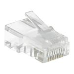 PLUG RJ45 8P/8C Contatti Dorati, per cavo UTP CAT6 fili rigidi 