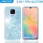 3 IN 1 PC TPU GLITTER COVER HUAWEI MATE 20 (HUAWEI - Mate 20 - Azzurro)