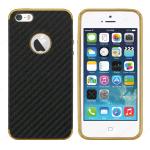 CARBON ELETRIC CASE COVER IPHONE 5G-5S-5SE (APPLE - Iphone 5G-5S-5SE - Oro cromato)