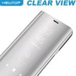 CLEAR VIEW COVER HUAWEI Y7 2018 (HUAWEI - Y7 2018 Nova Lite + 2018 - Argento cromato)