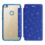 ELETRIC FLIP GRITTER TPU CASE COVER HUAWEI P8 LITE 2017 (HUAWEI - P8 Lite 2017 - Blu cromato)