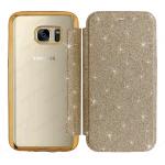 ELETRIC FLIP GRITTER TPU CASE COVER SAMSUNG GALAXY S7 EDGE (SAMSUNG - Galaxy S7 Edge - Oro cromato)