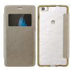 ELETRIC FLIP VIEW TPU CASE COVER HUAWEI P8 LITE (HUAWEI - P8 Lite - Oro cromato)