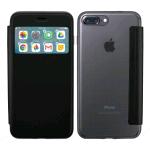 ELETRIC FLIP VIEW TPU CASE COVER IPHONE 7 - 8 PLUS (APPLE - Iphone 7 Plus - Nero lucido)