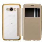 ELETRIC FLIP VIEW TPU CASE COVER SAMSUNG GALAXY J5 2016 (SAMSUNG - Galaxy J5 2016 - J510 - Oro cromato)