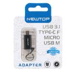 NEWTOP AD04 ADATTATORE TYPE-C/MICRO USB SOLO RICARICA