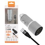 NEWTOP CC02 ALUMINIUM CAR FASTCHARGER 3.0A 1USB CON CAVO MICRO USB