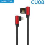 NEWTOP CU08 ANGULAR CAVO 100CM USB/ LIGHTNING (Lightning Iphone 100cm - Rosso)