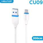 NEWTOP CU09 BLULINE CAVO 300CM USB/MICRO USB (Micro usb - V8 -i9500 - 300cm)