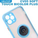 NEWTOP CV05 SOFT TOUCH BICOLOR PLUS COVER APPLE IPHONE 12 (APPLE - Iphone 12 - Azzurro)