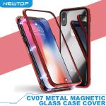 NEWTOP CV07 METAL MAGNETIC GLASS CASE COVER APPLE IPHONE 6 - 6S PLUS (APPLE - Iphone 6 - 6S Plus - Rosso)