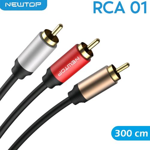 newtop rca01 cavo coassiale rca audio e video m/m 300cm