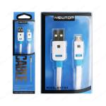 NEWTOP USB PIATTO WHITE 1M MICRO USB - V8 - I9500 NT-7354