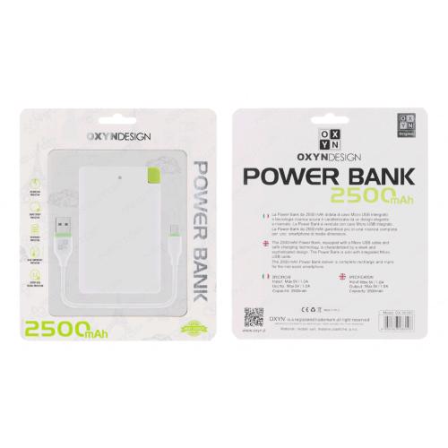 oxyn custom power bank visa 2500mah