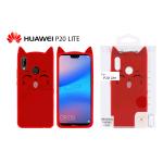 SMILE CAT CASE COVER HUAWEI P20 LITE (HUAWEI - P20 Lite - Rosso)