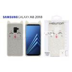 SMILE CAT CASE COVER SAMSUNG GALAXY A8 2018 (SAMSUNG - Galaxy A8 2018 - Bianco)