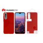 TPU MATTE OIL WITH BUTTON COVER HUAWEI P20 (HUAWEI - P20 - Rosso)