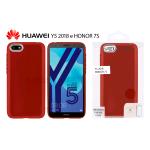 TPU MATTE OIL WITH BUTTON COVER HUAWEI Y5 2018 - HONOR 7S (HUAWEI - Y5 2018 - Honor 7s - Rosso)