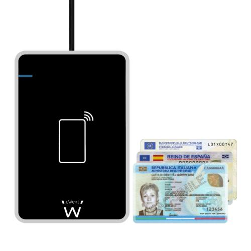 lettore di smart card nfc/ carta identita' elettronica ew1053 ewent