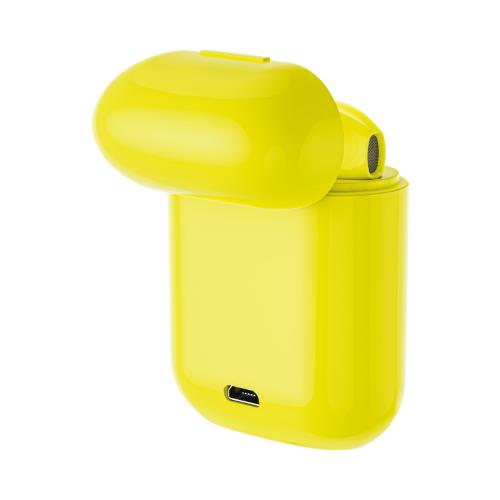 auricolari bluetooth 5.0 a capsula con custodia di ricarica giallo tws area