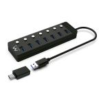 HUB USB 3.0 7 PORTE CON SWITCH ON/OFF EWENT NERO