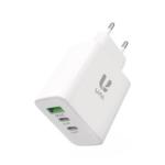 TRAVEL CASA 3 PORTE 1 USB 02 USB TIPO C 40WATT TOTALI BIANCO UNI.