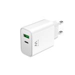 CARICATORE DA MURO USB TIPO C FAST CHARGER 30WATT BIANCO EWENT