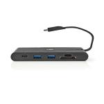 ADATTATORE  USB TIPO C  A MULTIPORTA HDMI/MICRO SD/RJ45/VGA/2XUSB A/2X USB C NEDIS