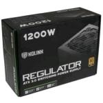 KOLINK REGULATOR ALIMENTATORE ATX 1.200W MODULARE CERTIFICAZIONE 80+ GOLD RAFFREDDAMENTO ATTIVO BLACK